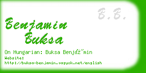 benjamin buksa business card